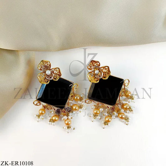 ZAHEEN KAMRAN- Florid Earrings