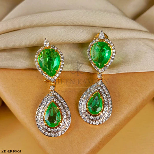 ZAHEEN KAMRAN -  Emerald Earrings